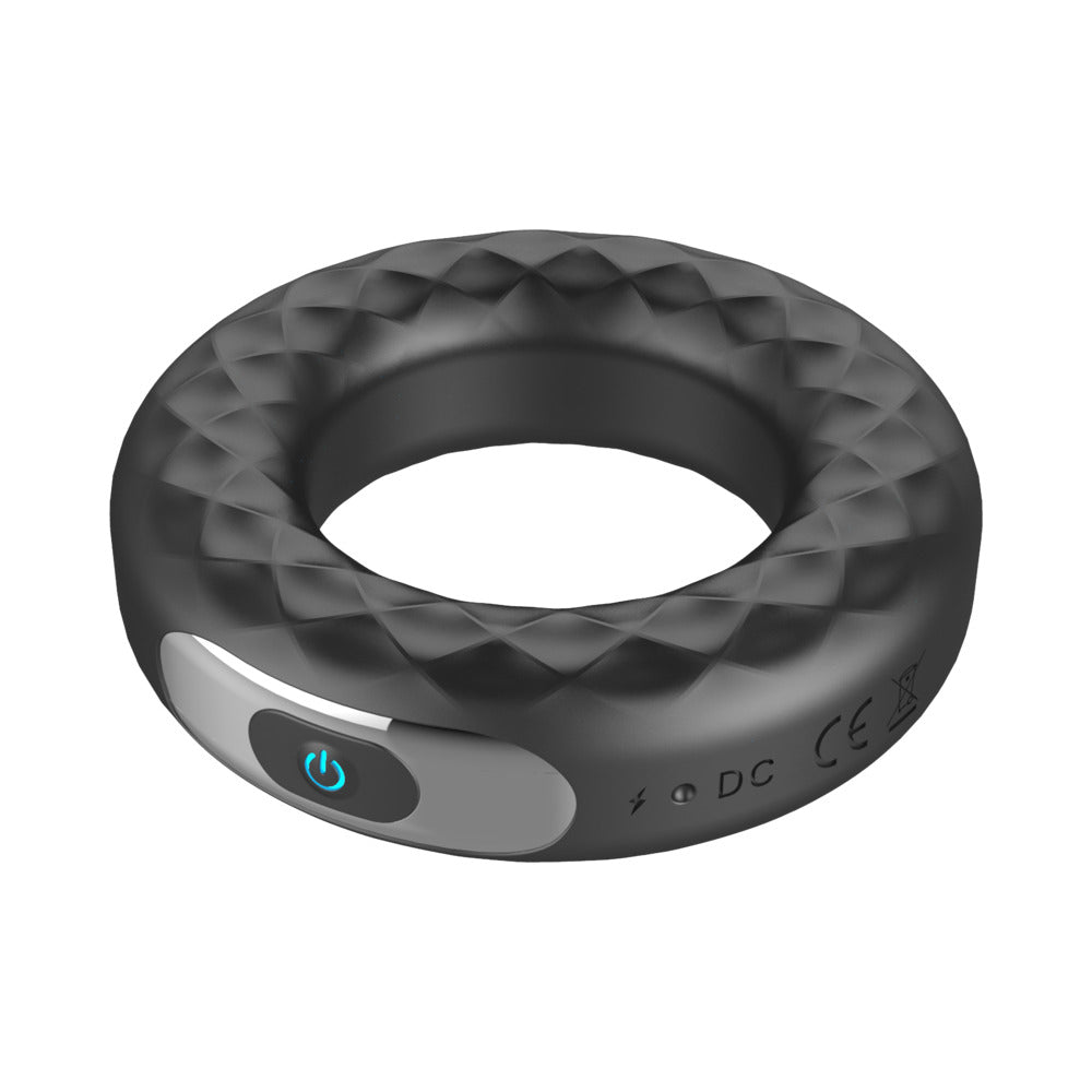 Forto F-15 Rechargeable Silicone Vibrating Cockring Black