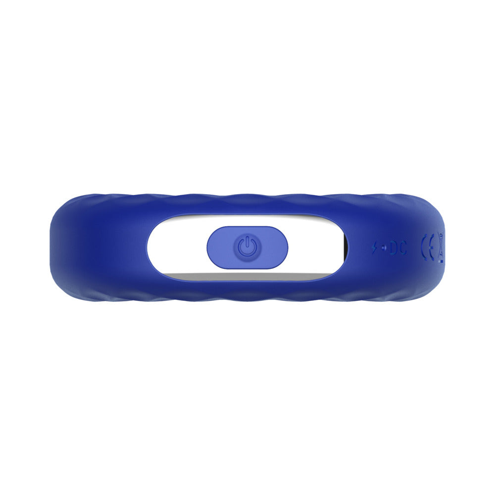 Forto F-15 Rechargeable Silicone Vibrating Cockring Blue