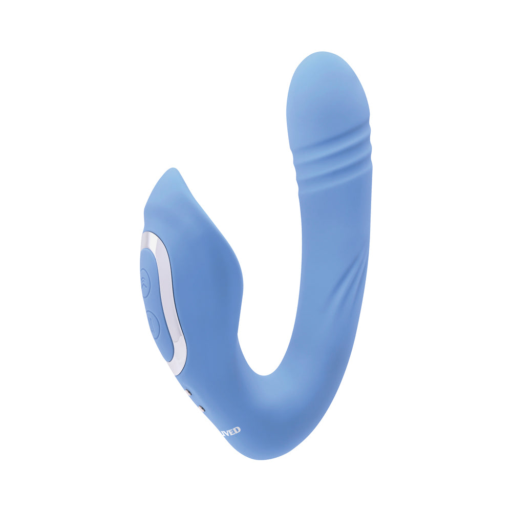 Evolved Tap & Thrust Dual Stimulator Blu