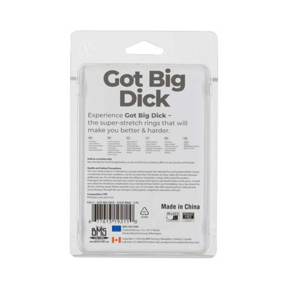 Got Big Dick Cockring 2Pk