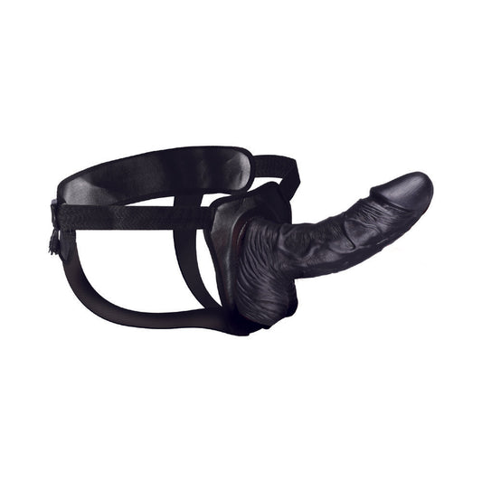 Erection Assist Hollow Strap-On 8.5in Bk