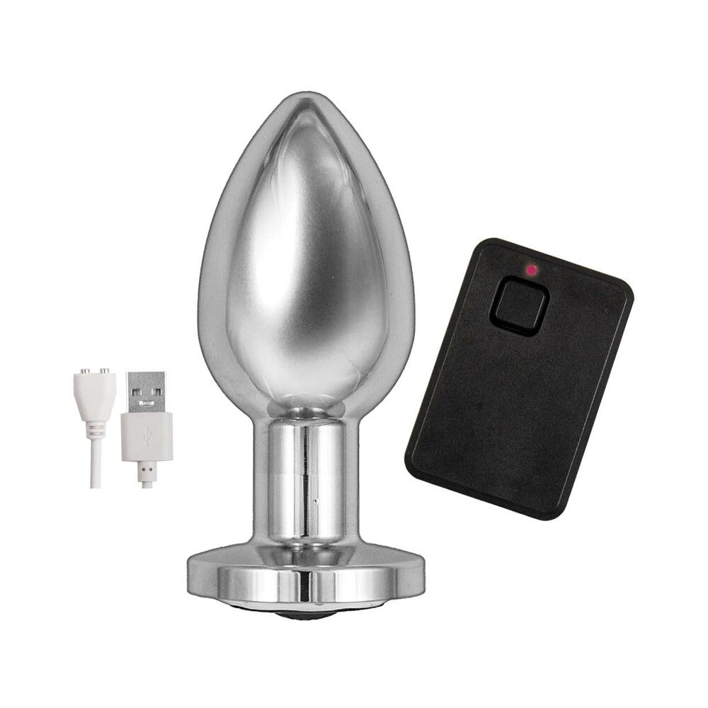 Ass-Sation Remote Vib Metal Plug Silver