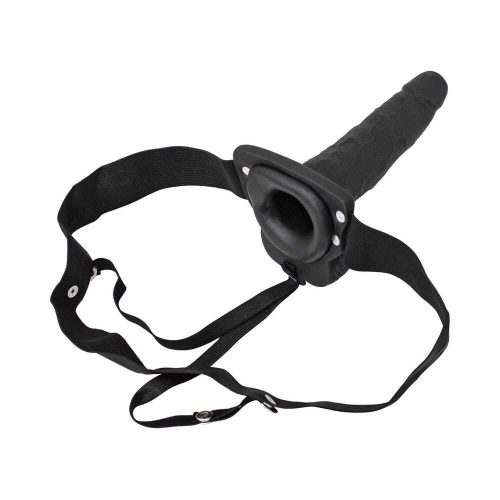 Erection Assist Hollow Strap-On Vib 6 Bk