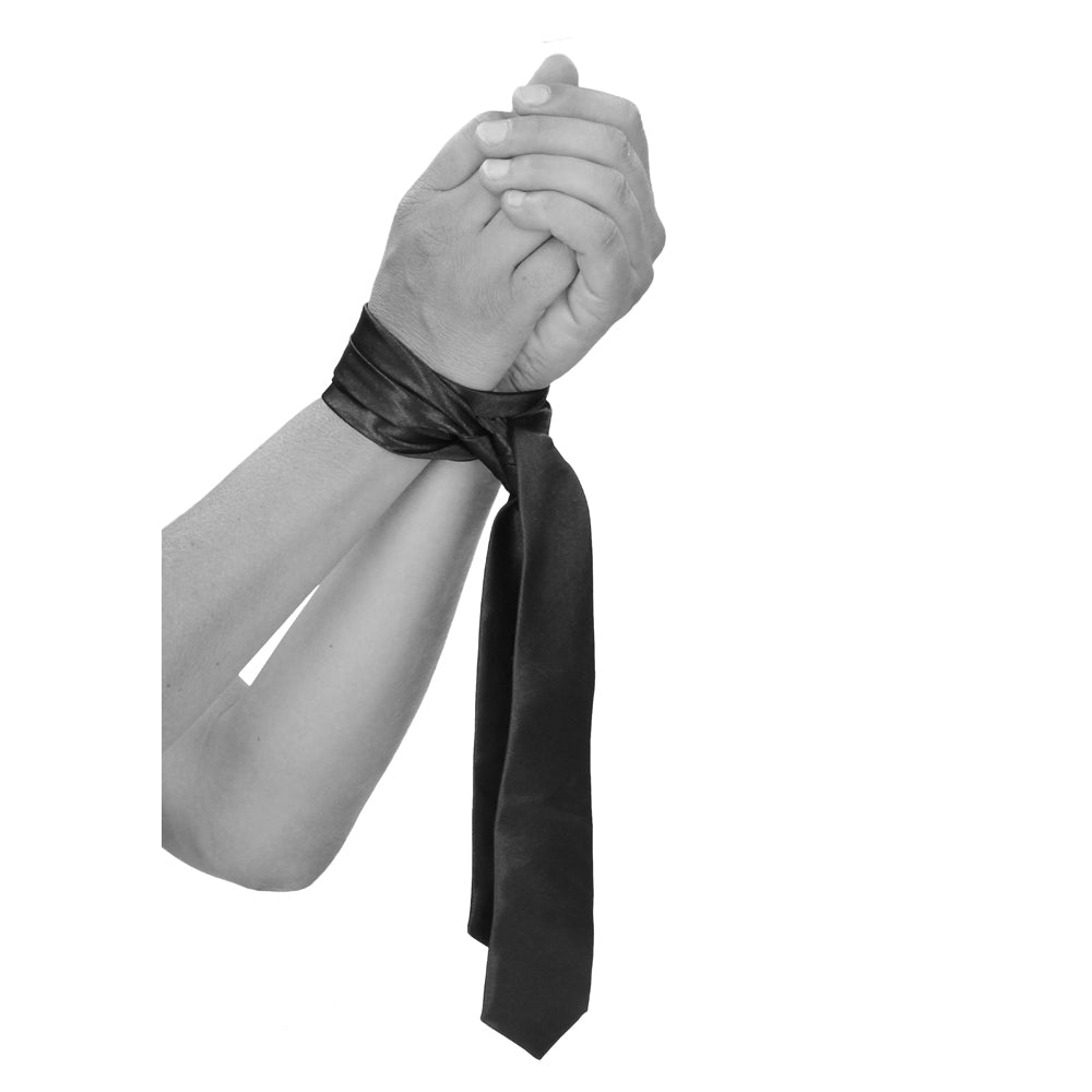 Ouch B&W Satin Bondage Tie Black