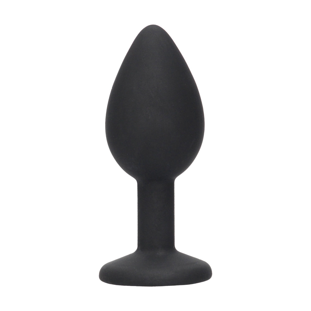 Ouch B&W Silicone Plug Removable Gem Blk