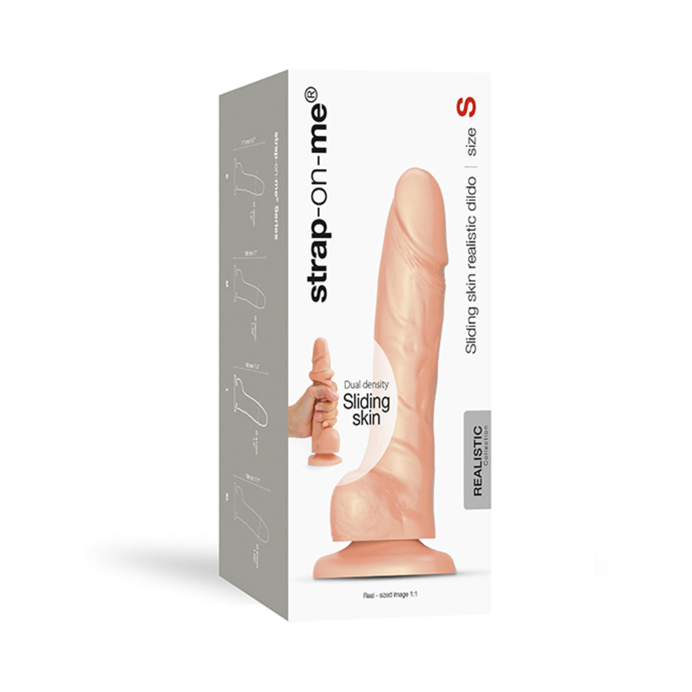 Strap-On-Me Realistic Collection Sliding Skin Dual-Density Silicone Dildo Vanilla S