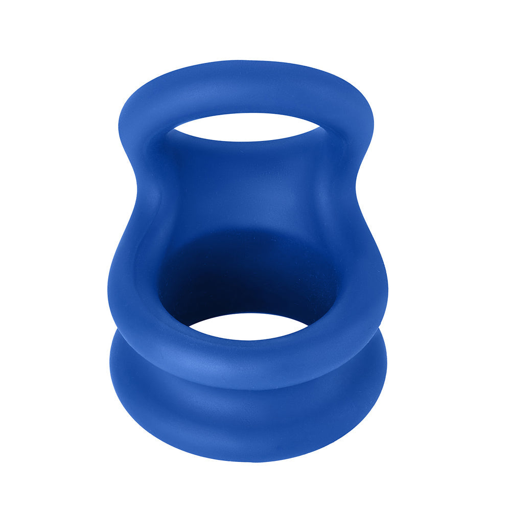 Anillo para el pene elástico Forto F-20 con forma de bola, pequeño, azul