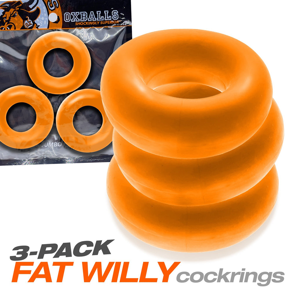 Oxballs Fat Willy 3pk Jumbo Cockring Ora