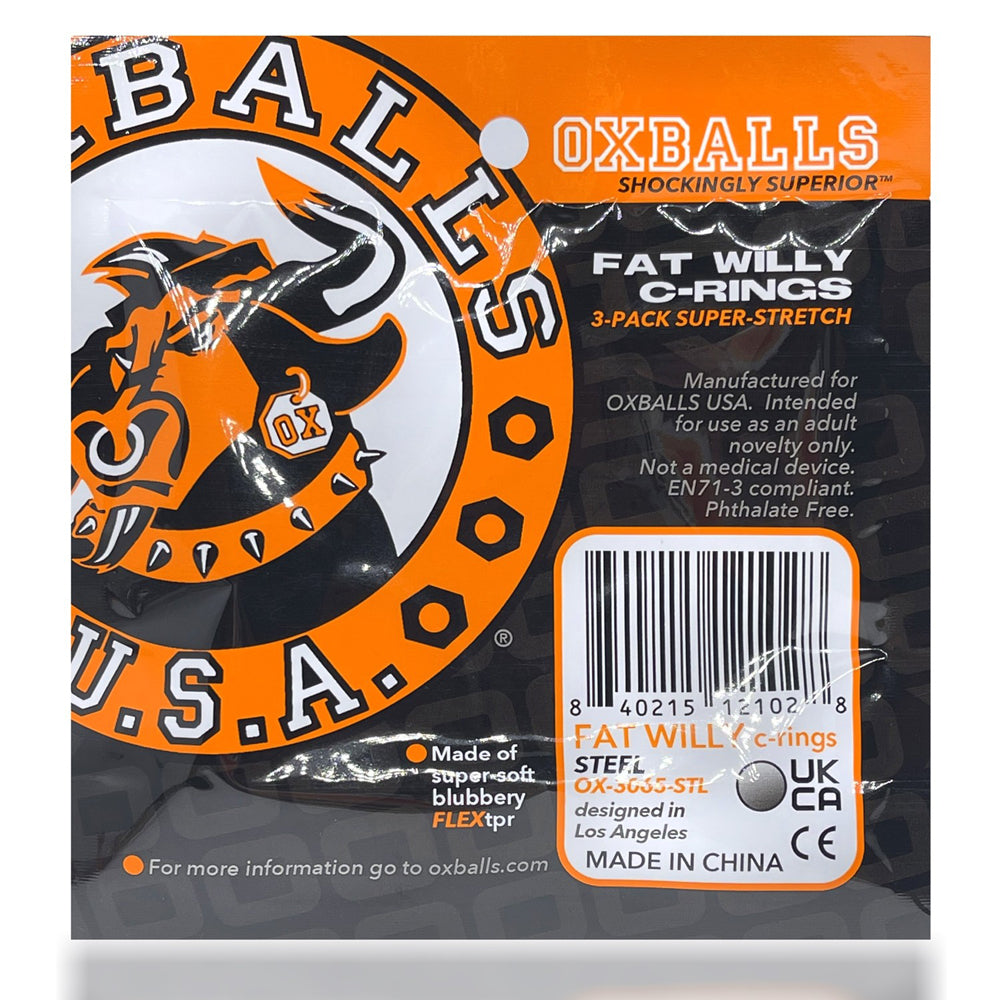 Oxballs Fat Willy 3pk Jumbo Cockring Ora