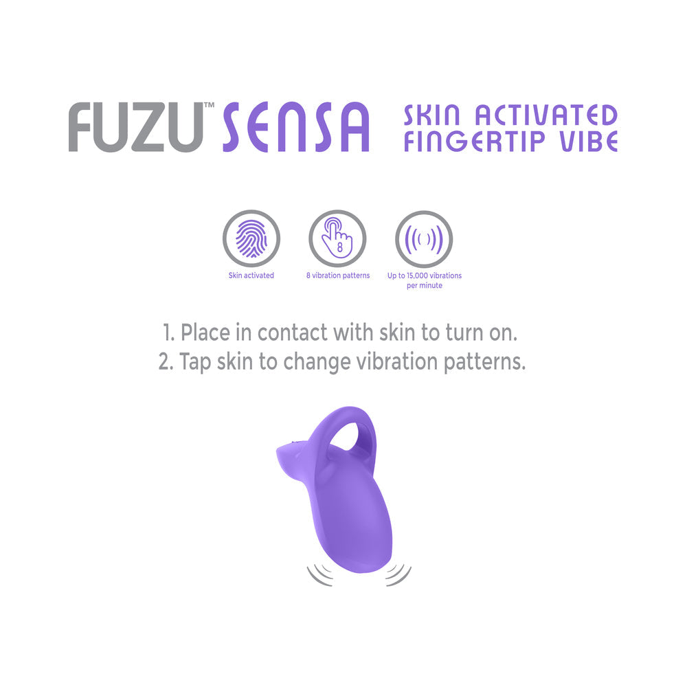 Vibrador con punta de dedo activado por la piel Fuzu Pur