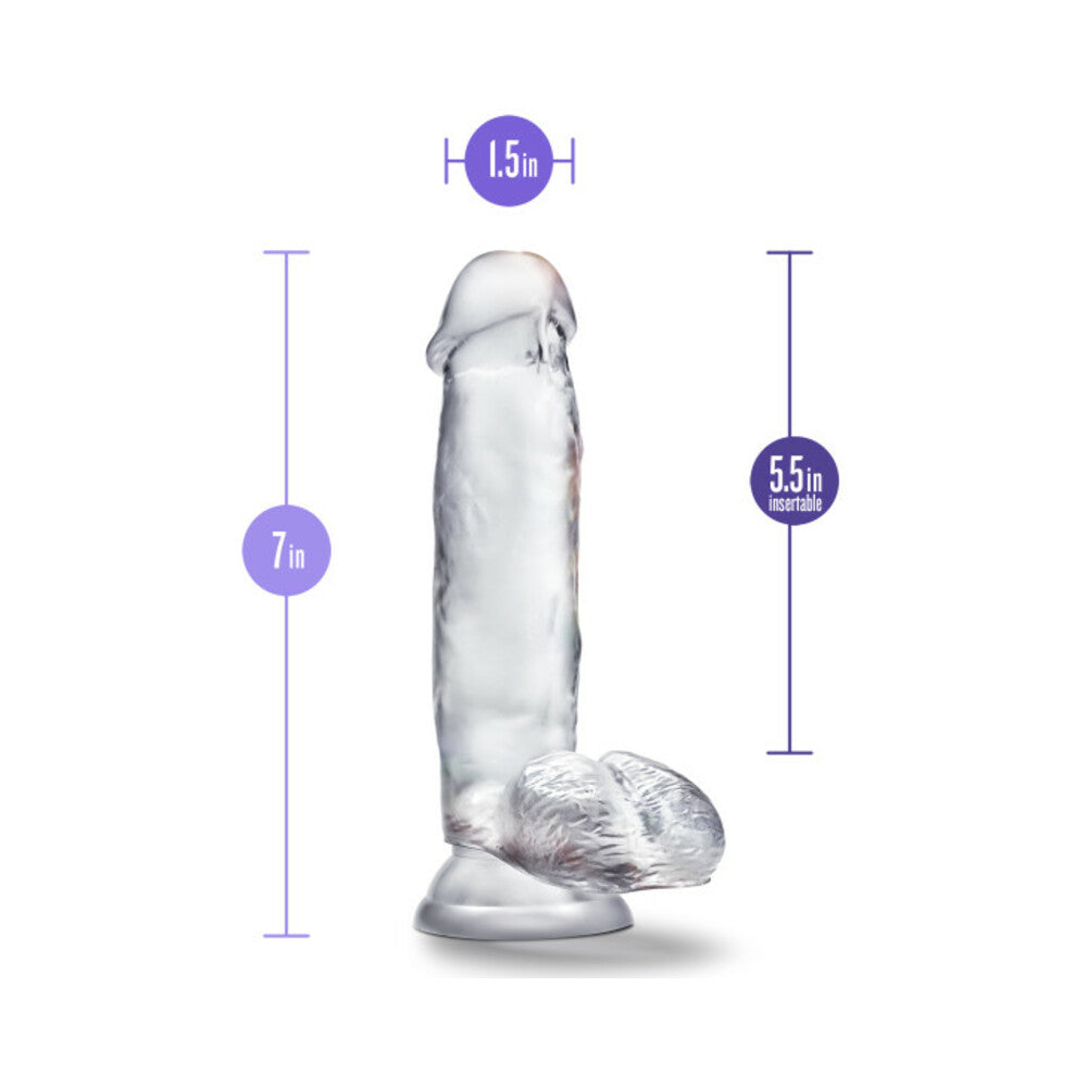 B Yours Diamond Gleam 7in Dildo Clear