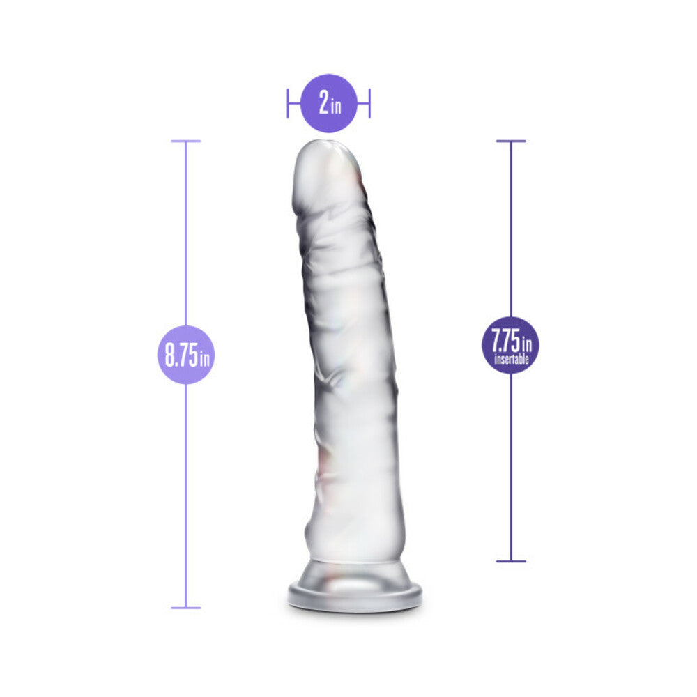 B Yours Diamond Glisten 8in Dildo Clear