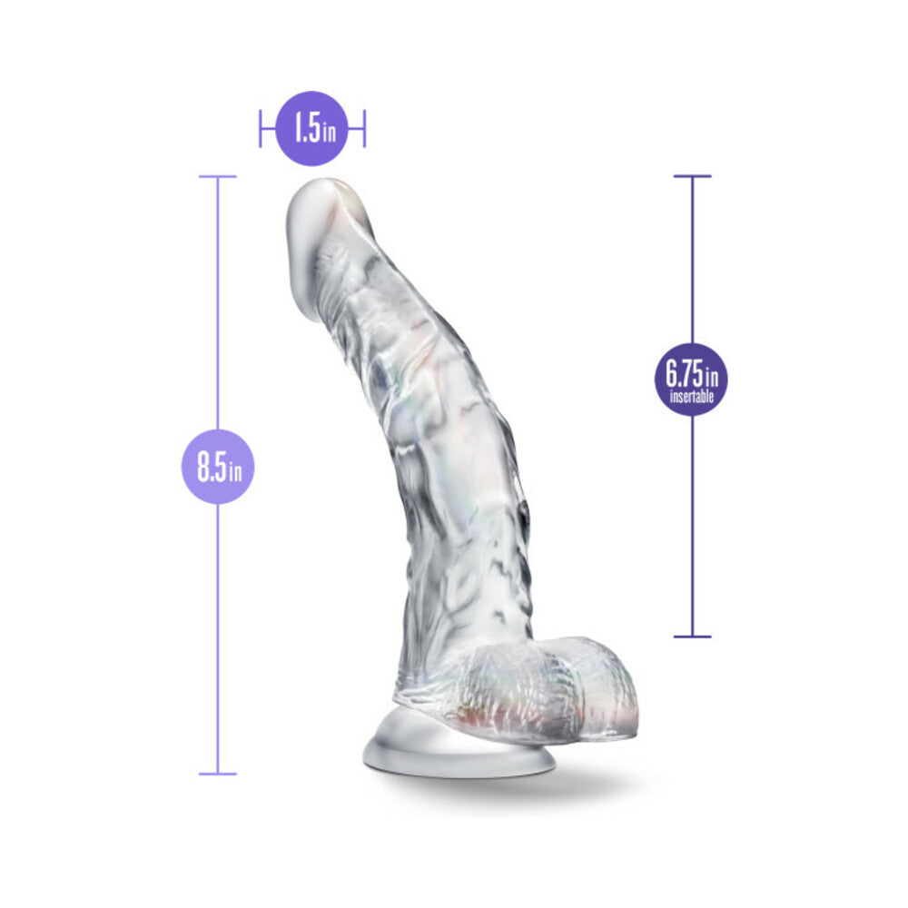 B Yours Diamond Luster 8in Dildo Clear