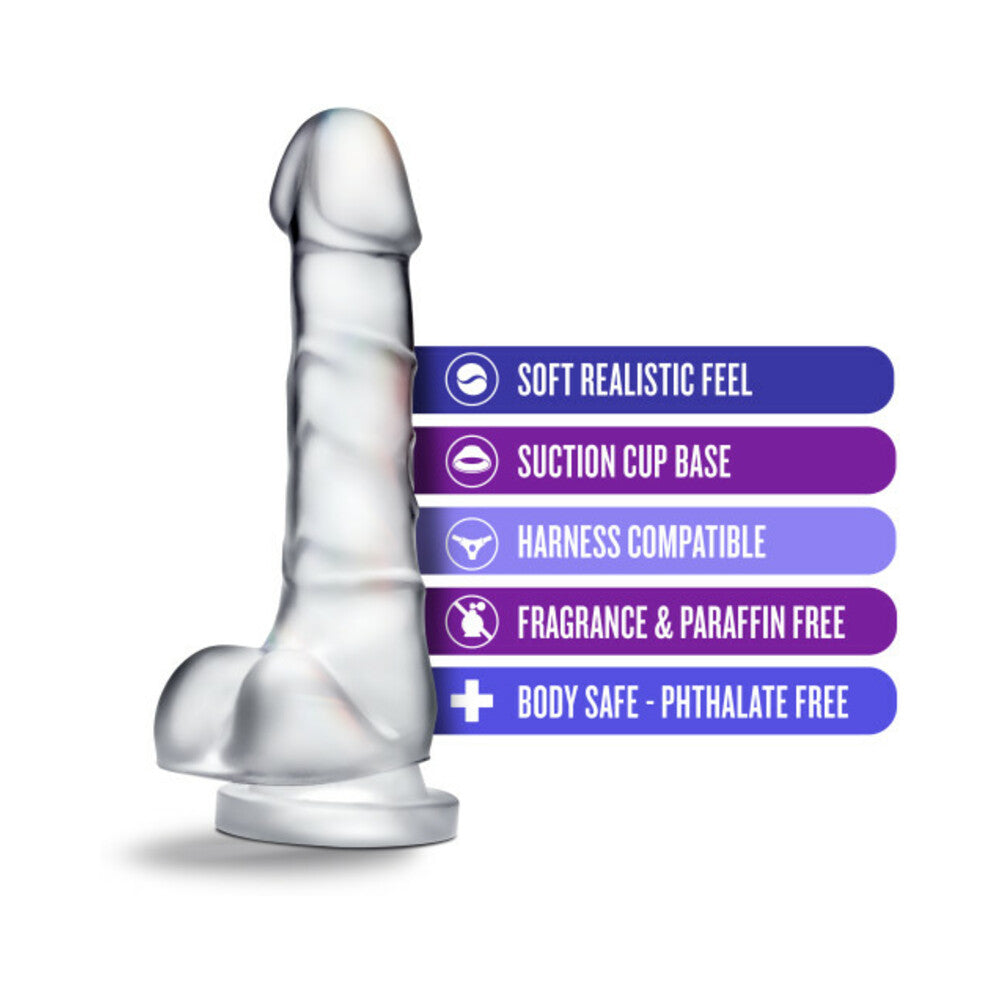 B Yours Diamond Quartz 7in Dildo Clear