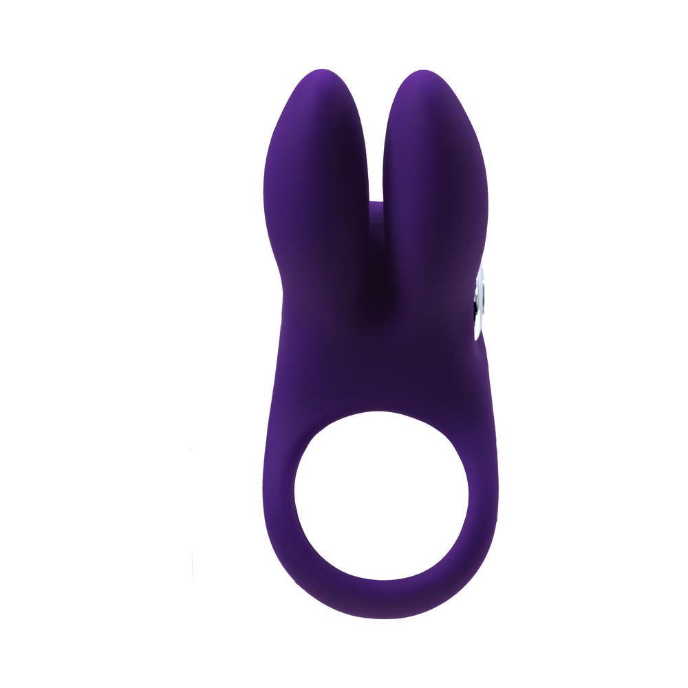 Anillo vibrador recargable Vedo Sexy Bunny en color morado oscuro