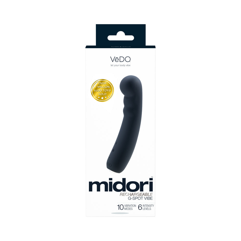 Vibrador para punto G recargable Vedo Midori, color negro