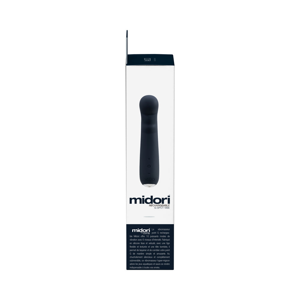 Vibrador para punto G recargable Vedo Midori, color negro