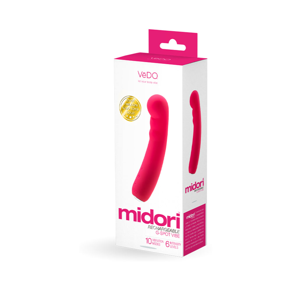 Vibrador para punto G recargable Vedo Midori, color rosa