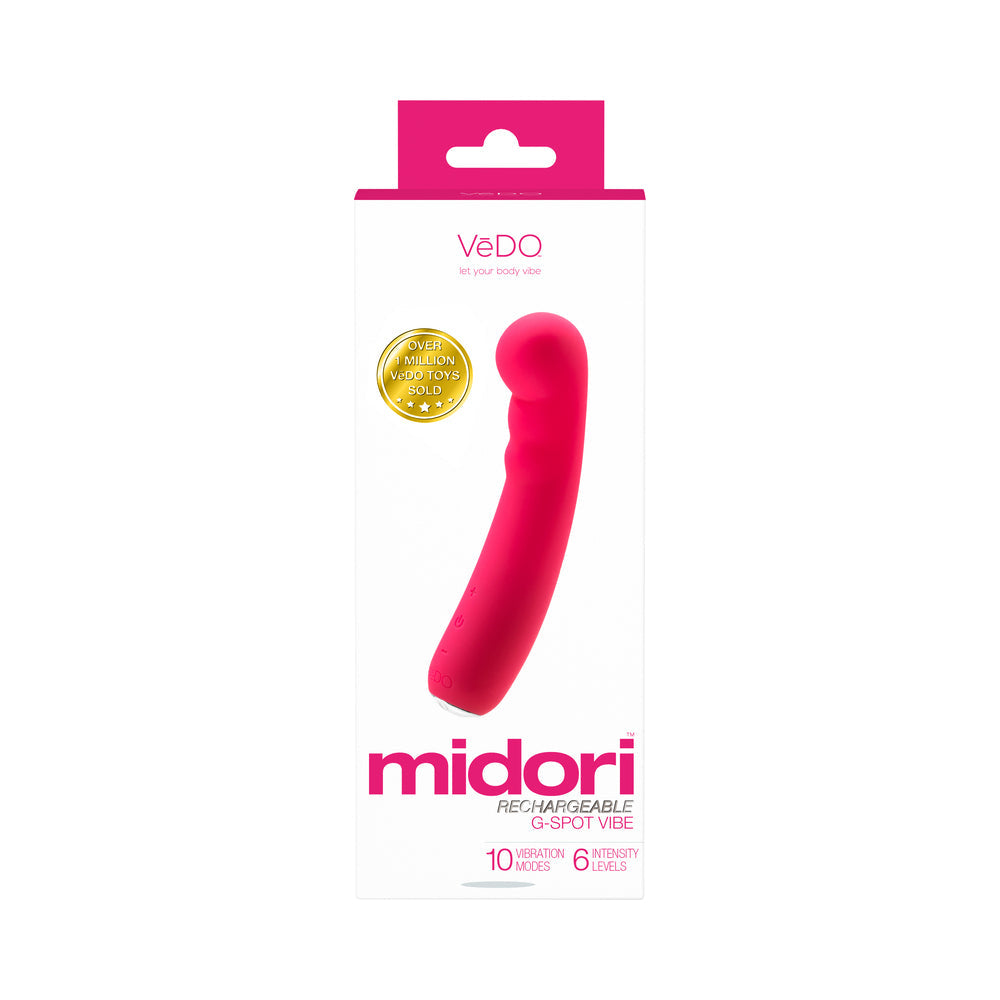 Vibrador para punto G recargable Vedo Midori, color rosa