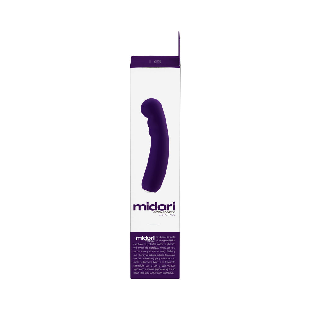 Vibrador para punto G Recharge de Vedo Midori, de piel sintética profunda