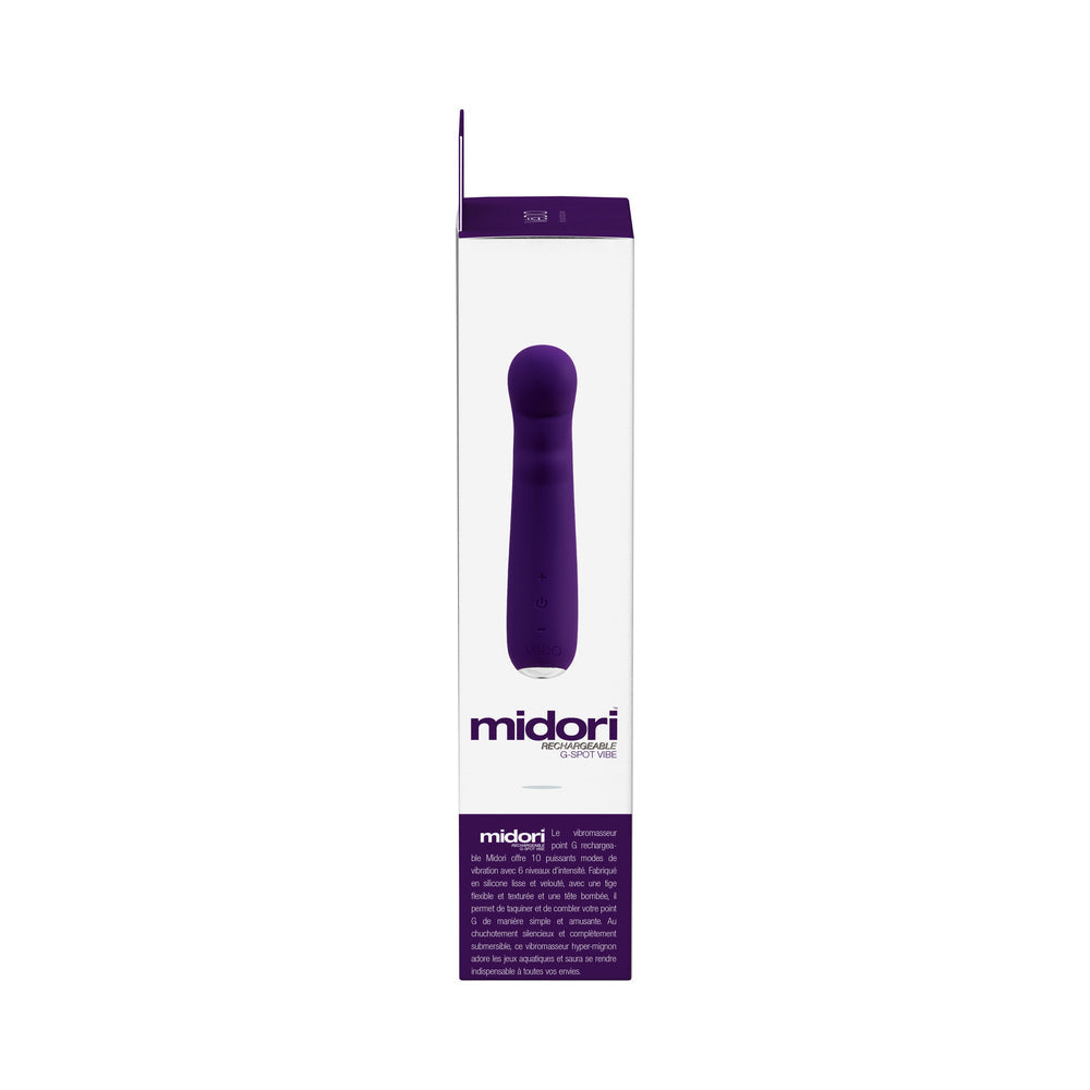 Vibrador para punto G Recharge de Vedo Midori, de piel sintética profunda