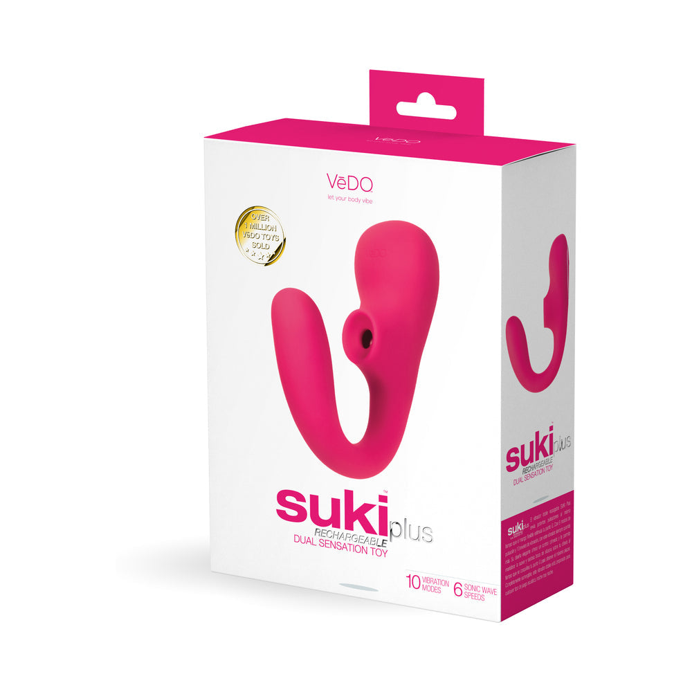 Vedo Suki Plus Rechargeable Dual Sonic Vibe Foxy Pink