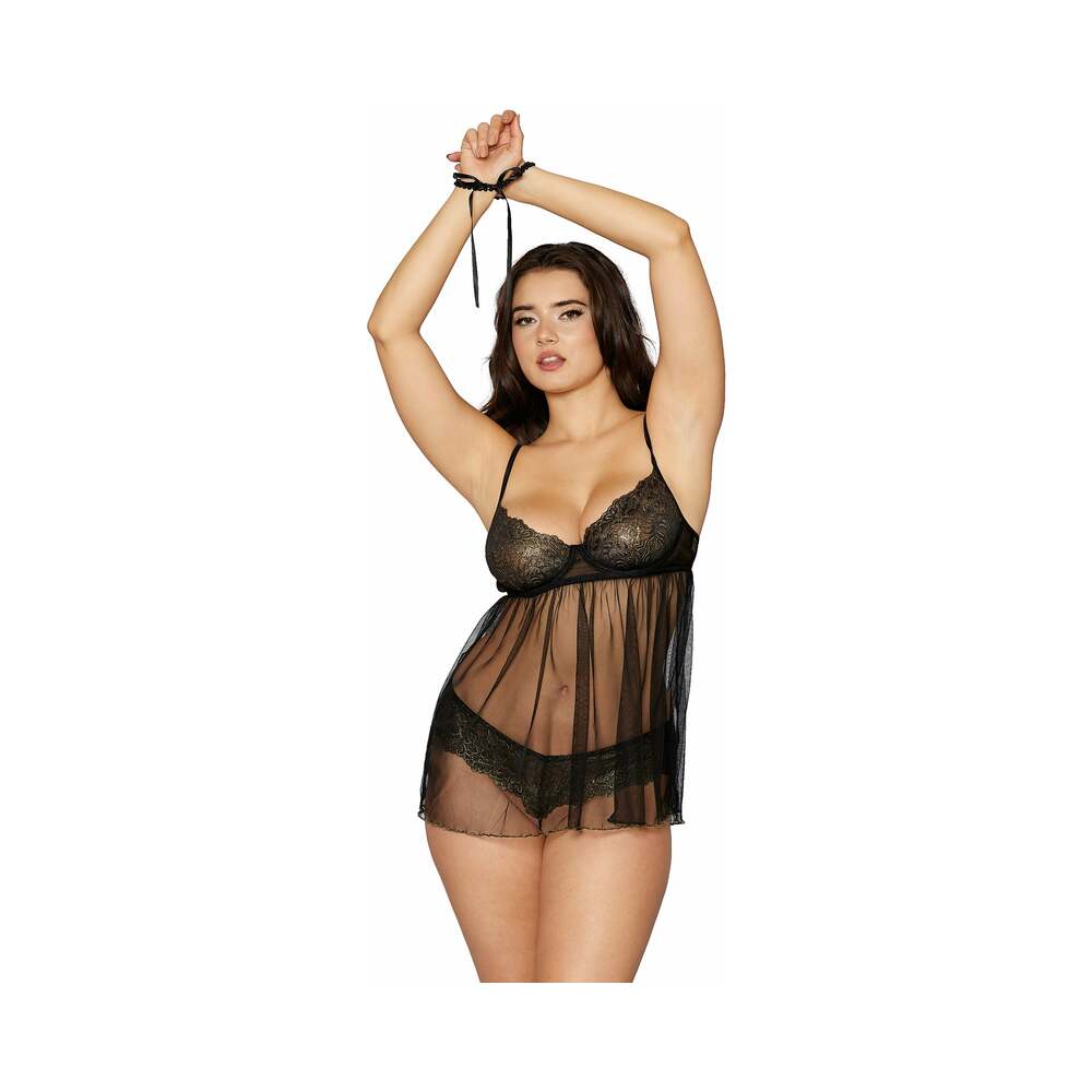 DG Babydoll with G- String Blk OS