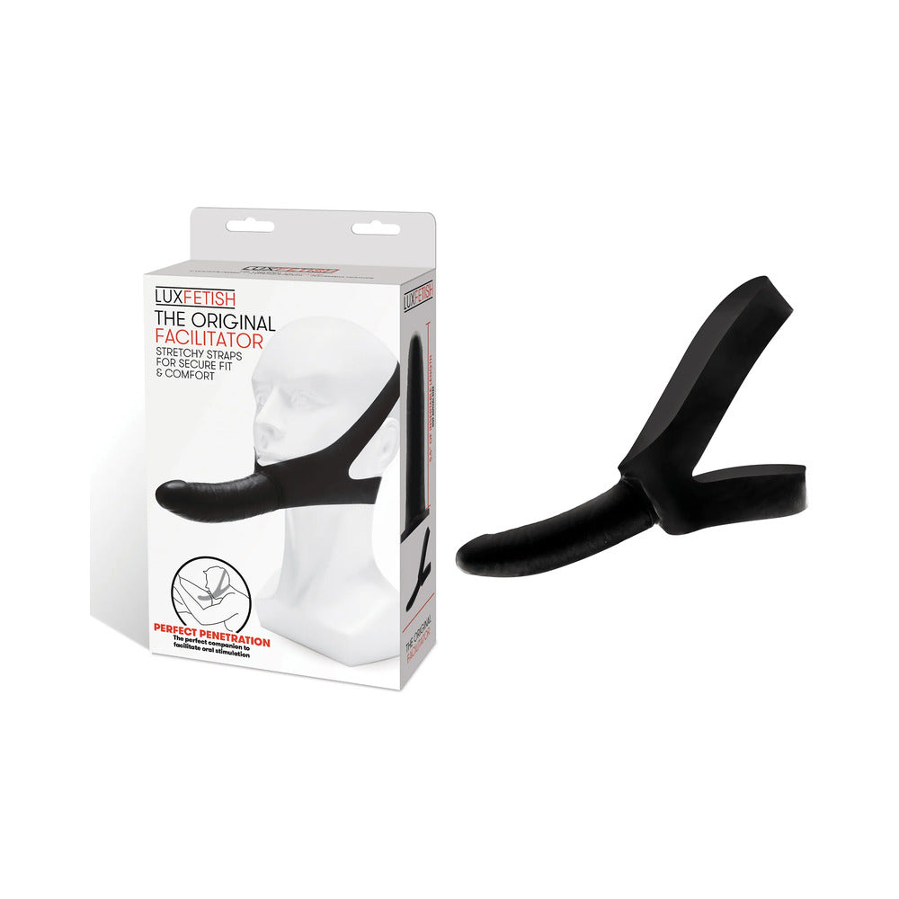 Lux Fetish The Original Facilitator Chin Strap-On Black