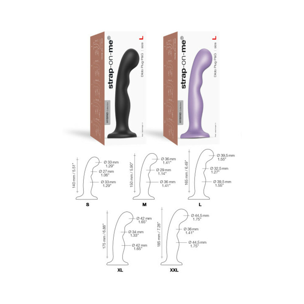 Strap-On-Me Hybrid Dildo Plug P&G Blk S