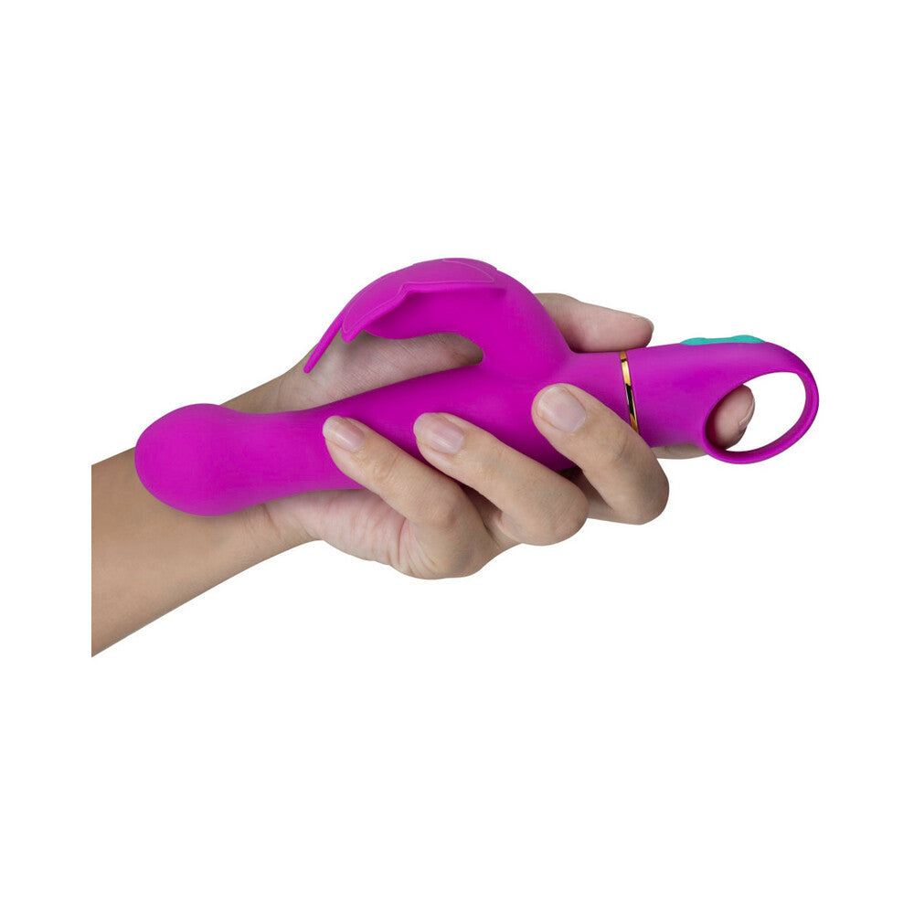 Aria Naughty AF Dual Stim Vibrator Plum