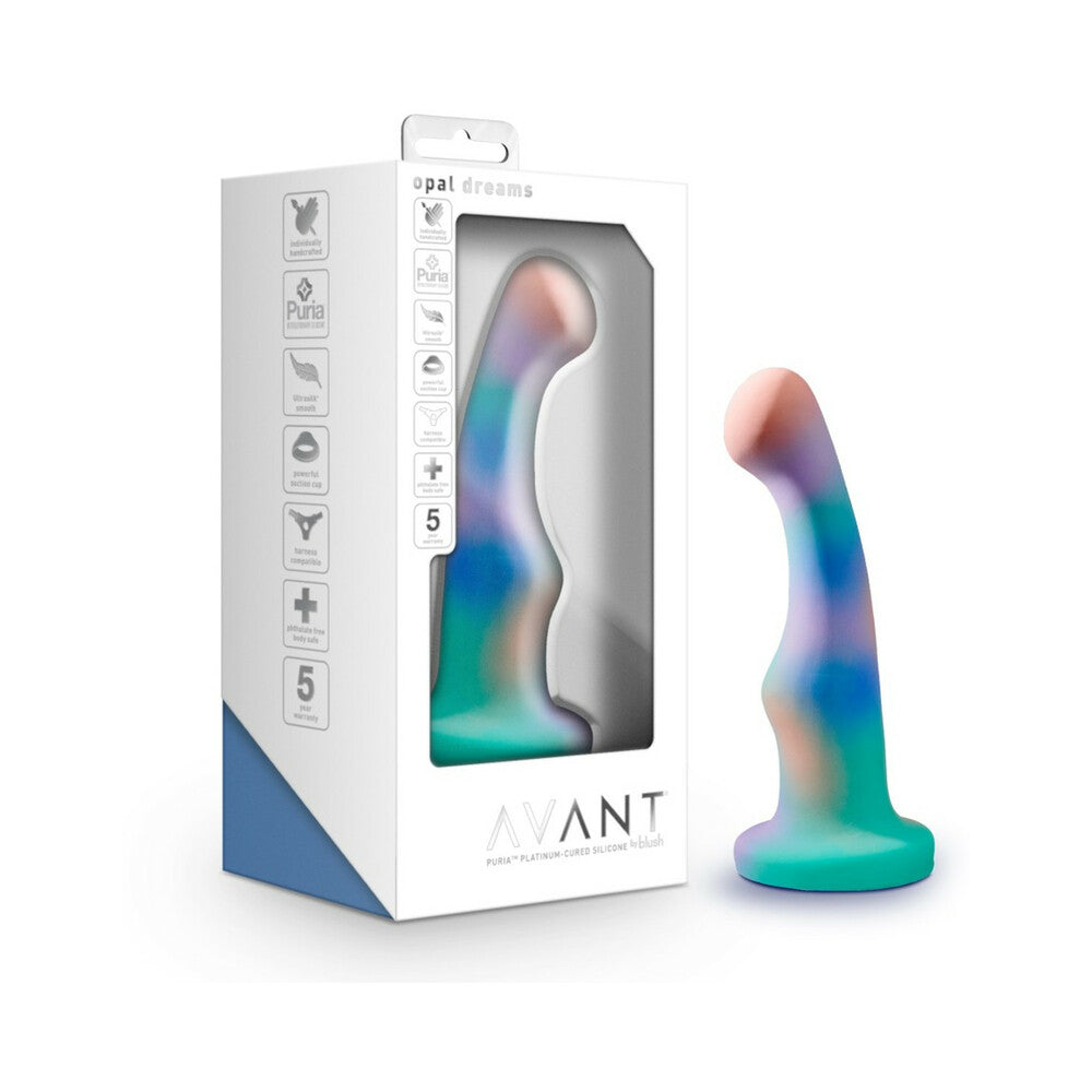 Avant Opal Dreams 6 in. Silicone Dildo with Suction Cup Aqua