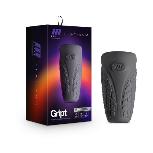 Blush M Elite Platinum Gript Silicone Stroker Black