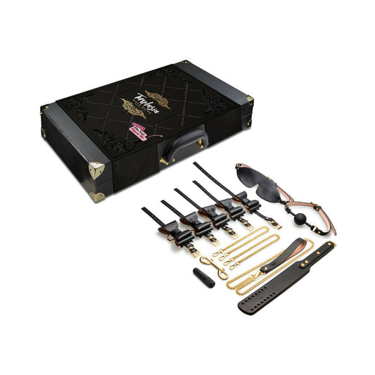 Blush Temptasia Safe Word 10-Piece Bondage Kit with Suitcase Black