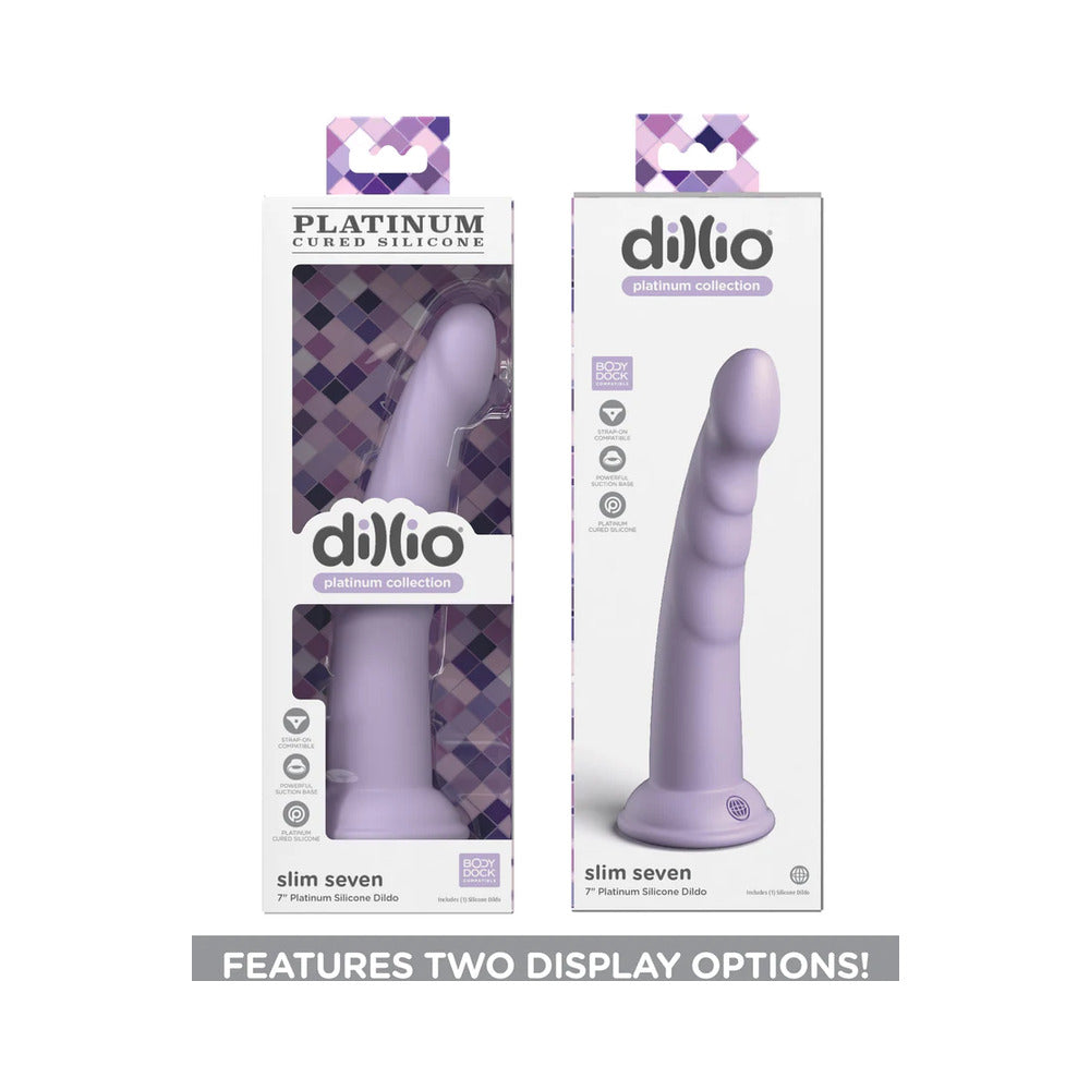 Dillio Platinum Slim Seven Dildo Purple