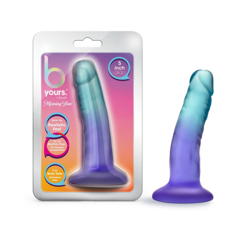 Blush B Yours Morning Dew 5 in. Dildo with Suction Cup Sapphire