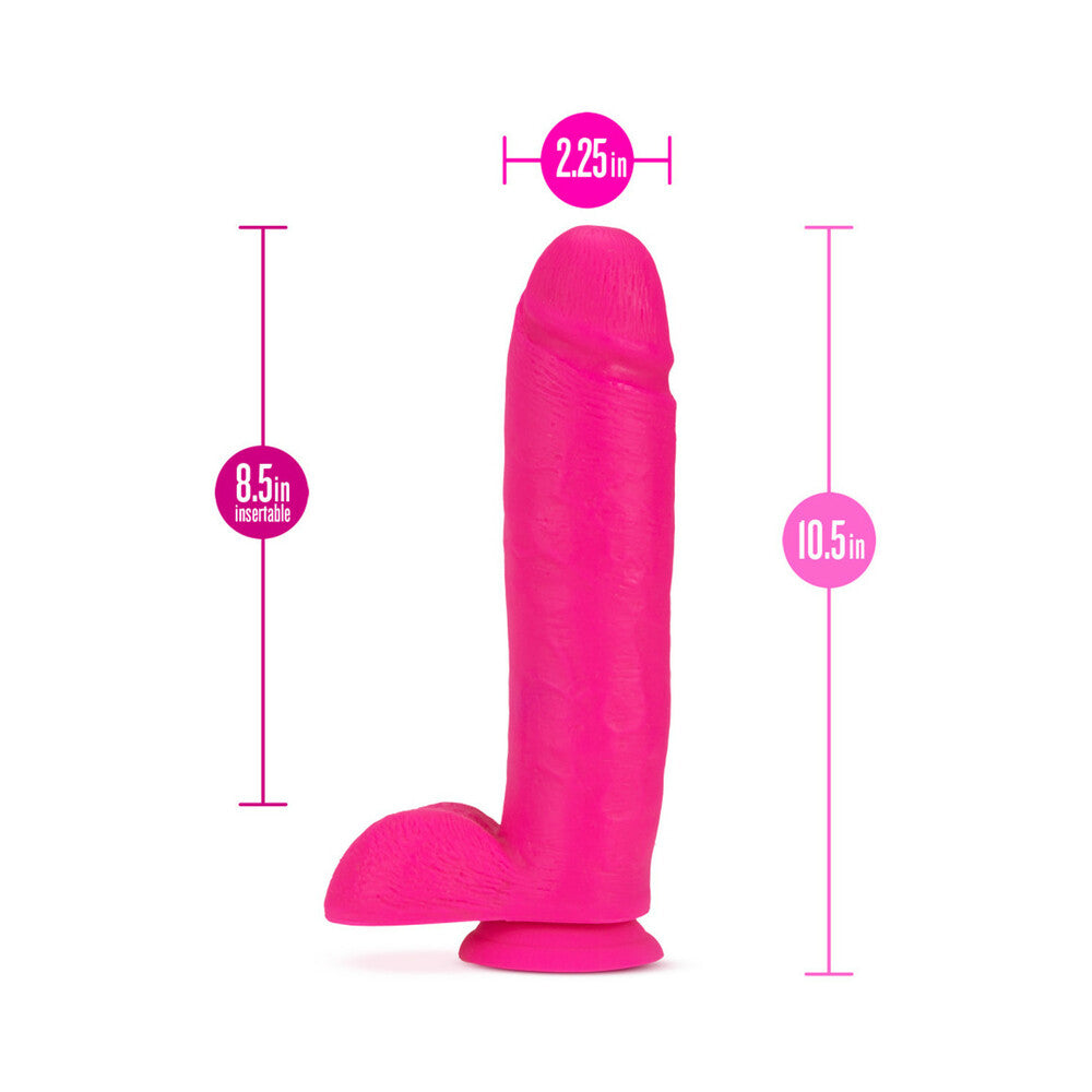 Neo 10in Dual Density Dildo Neon Pink