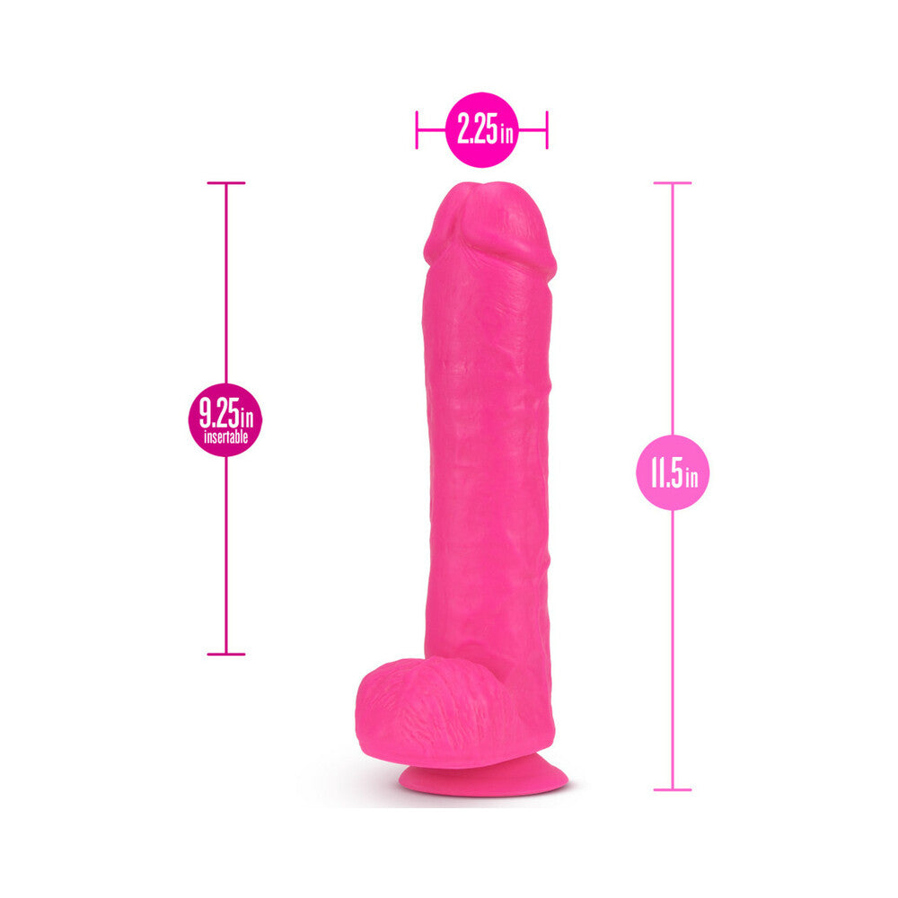 Neo 11in Dual Density Dildo Neon Pink