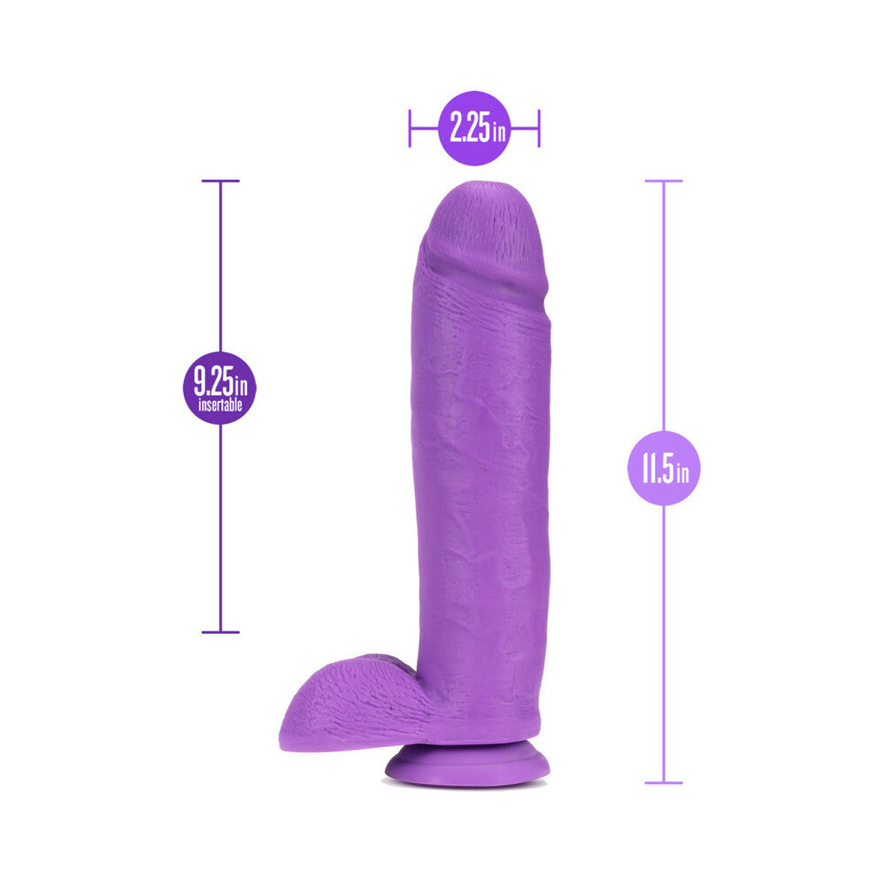 Neo 11in Dual Density Dildo Neon Purple