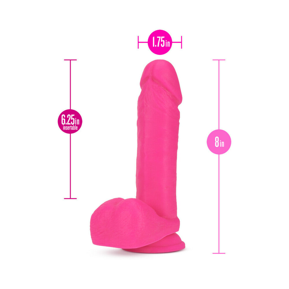 Neo 8in Dual Density Dildo Neon Pink