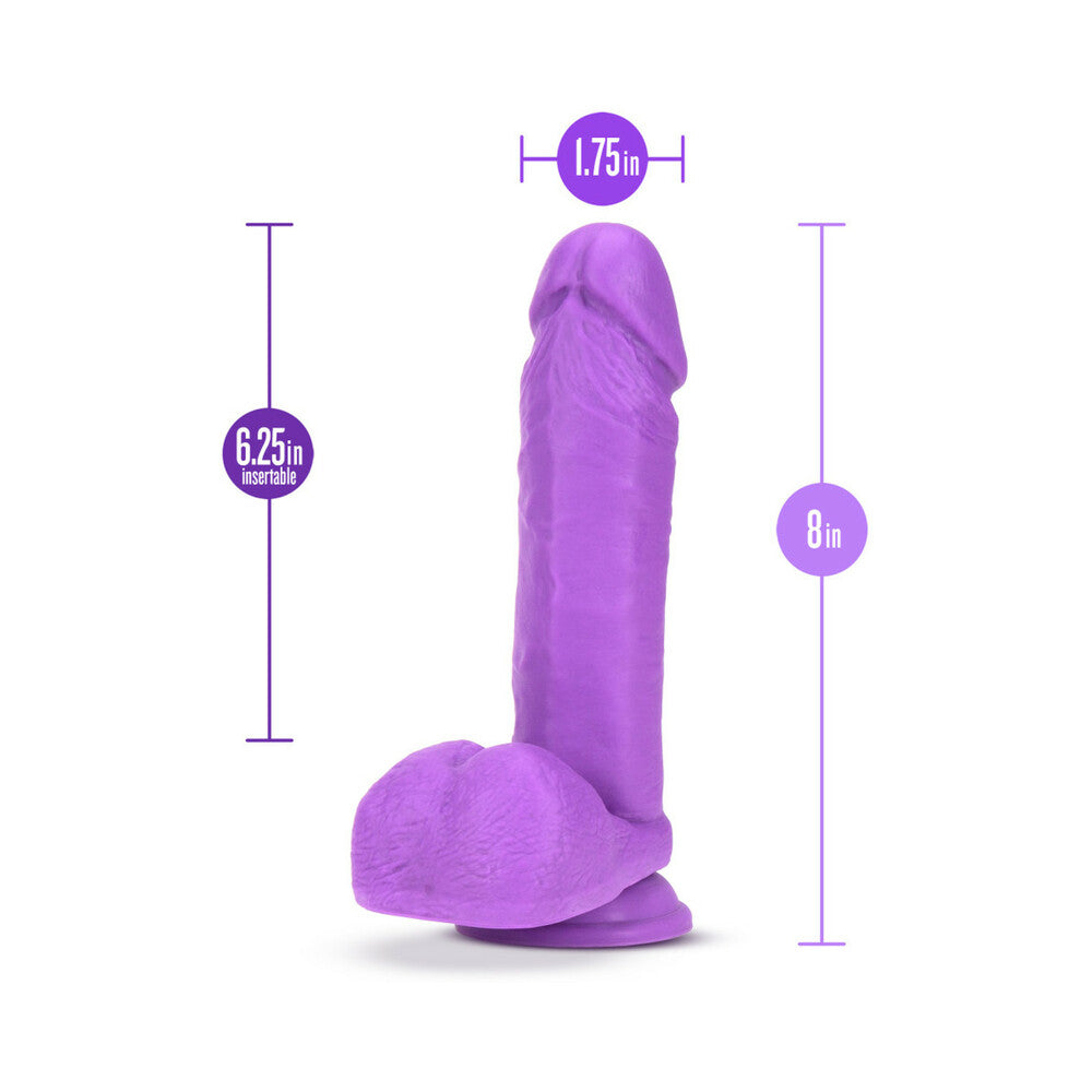 Neo 8in Dual Density Dildo Neon Purple