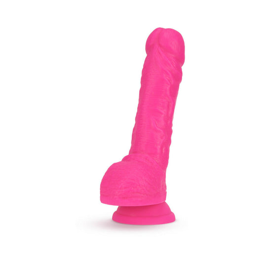 Neo 9in Dual Density Dildo Neon Pink