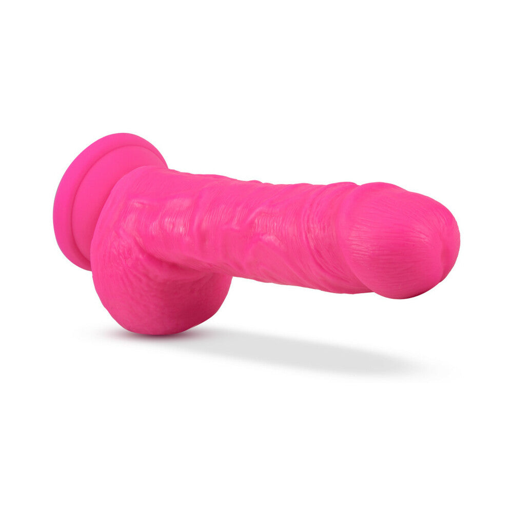 Neo 9in Dual Density Dildo Neon Pink