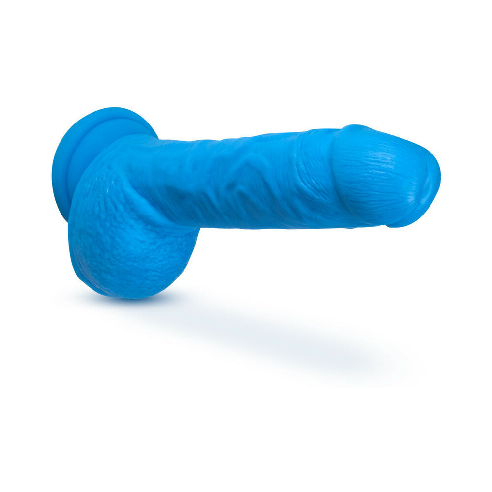 Neo 9in Dual Density Dildo Neon Blue