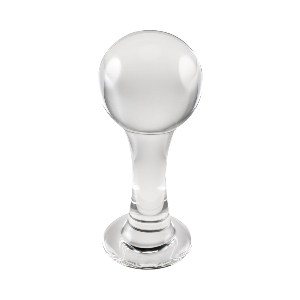 GX Baller Round Glass Anal Plug Clear