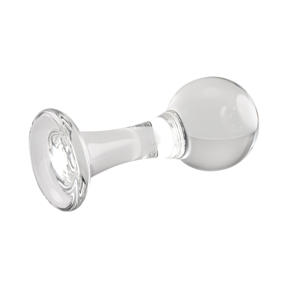 GX Baller Round Glass Anal Plug Clear