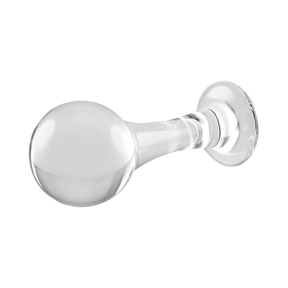 GX Baller Round Glass Anal Plug Clear