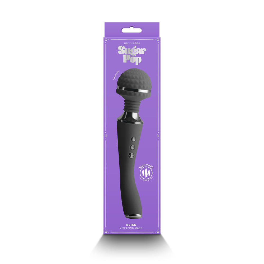 Sugar Pop Bliss Warming Wand Vibrator Black