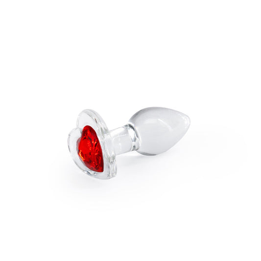 Crystal Desires Red Heart Gem Plug Small