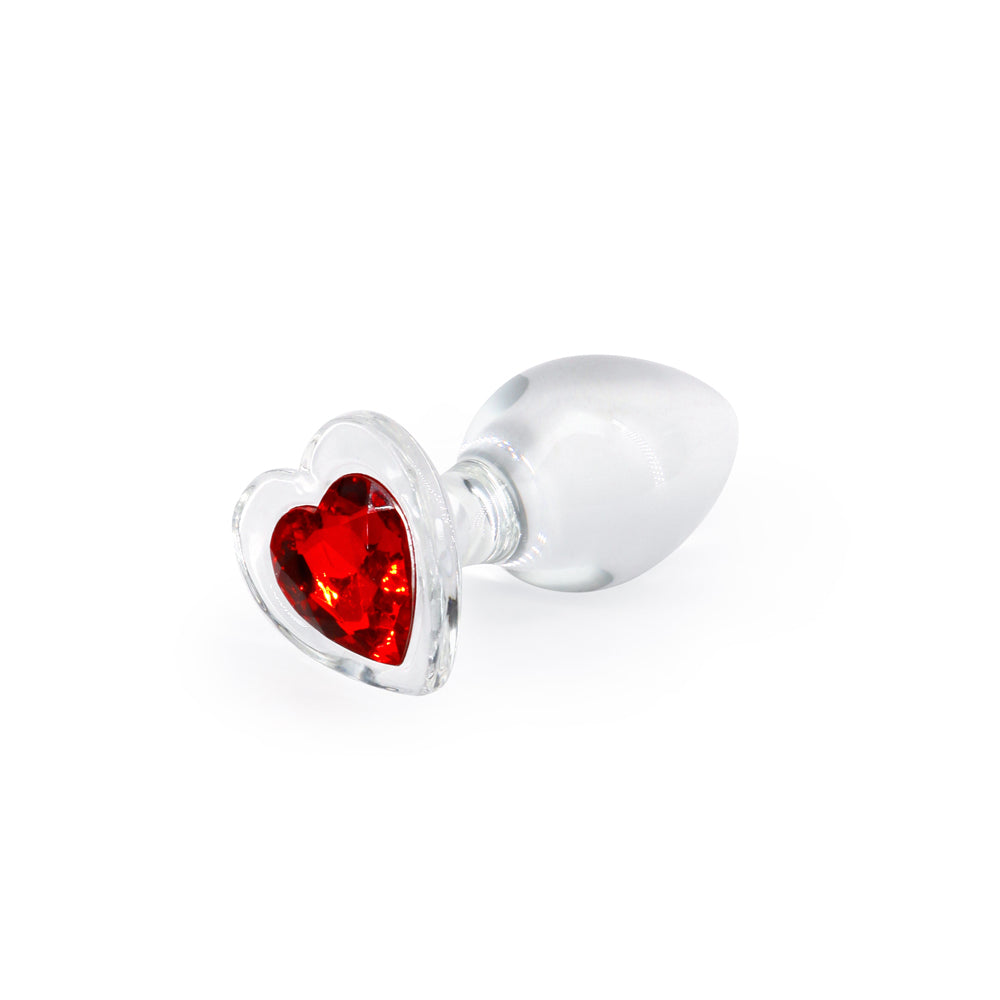 Crystal Desires Red Heart Gem Plug Med