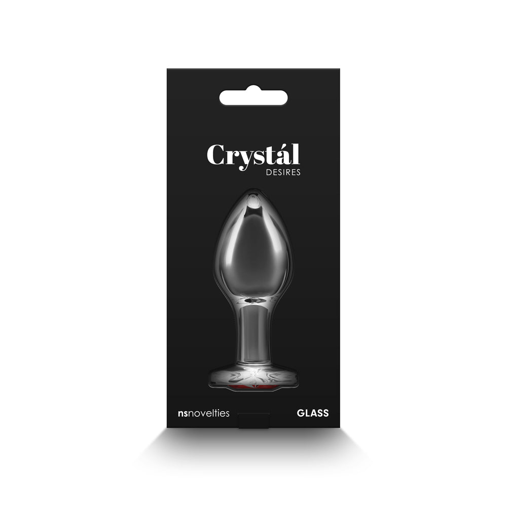 Crystal Desires Red Heart Gem Plug Med